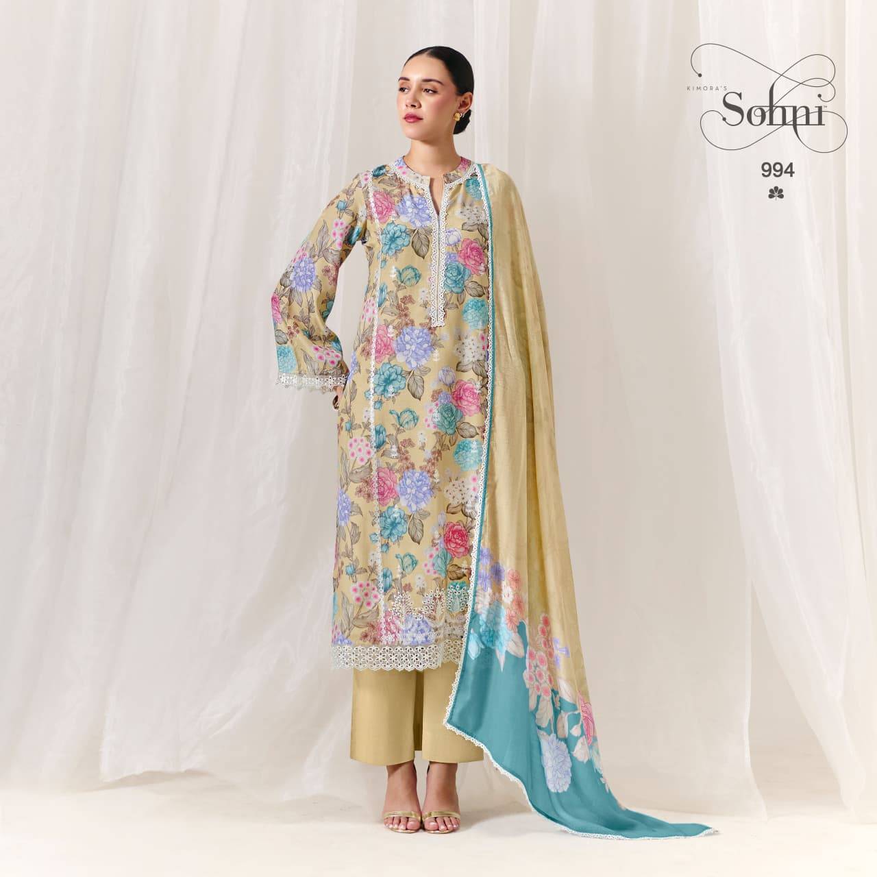 Rosa By Kimora suit 991 To 994 Series Stylish Beautiful Colourful Muslin Dresses At Wholesale Price